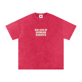 Premium Human Rights Snow Washed Oversized Cotton T-Shirt