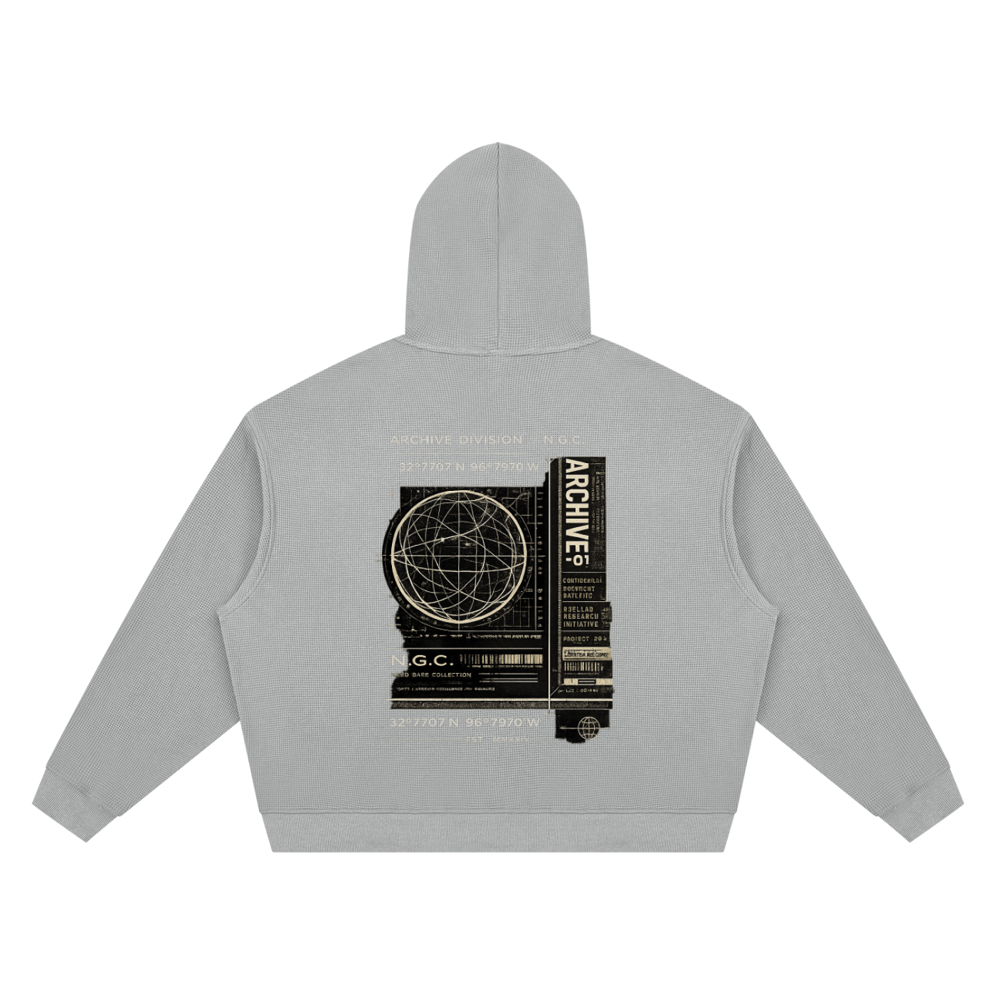 Archive Division 001 Waffle Boxy Hoodie