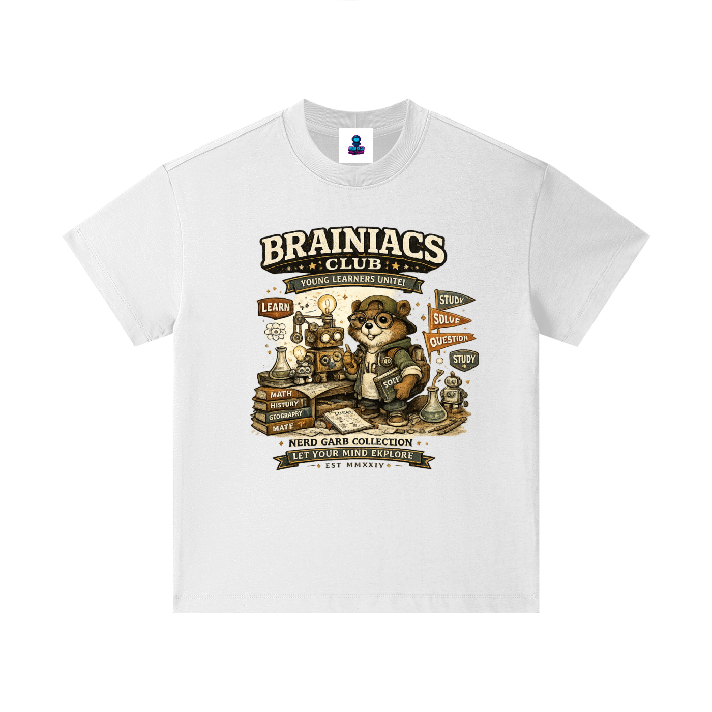 Brainiacs Club Kids Graphic Cotton Tee