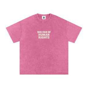 Premium Human Rights Snow Washed Oversized Cotton T-Shirt