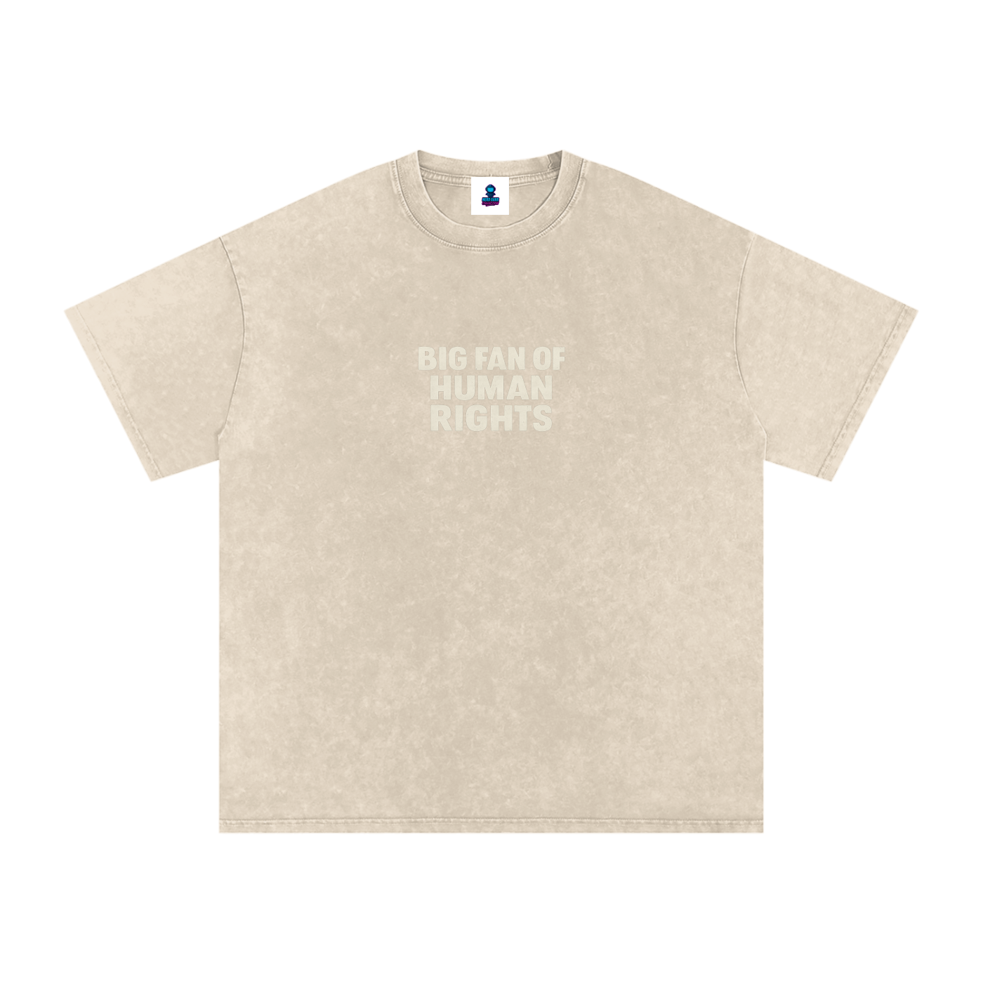 Premium Human Rights Snow Washed Oversized Cotton T-Shirt