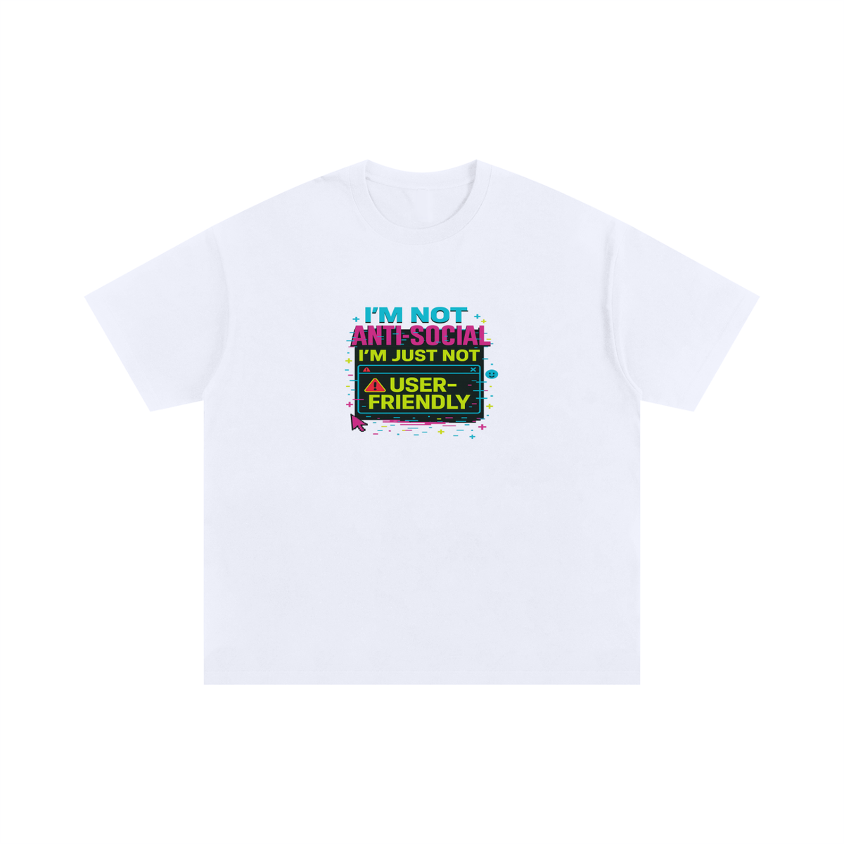 Premium User-Friendly Glitch Oversized Cotton T-Shirt