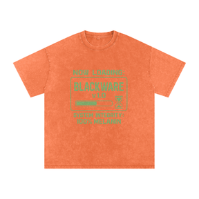 “Now Loading” Snow Washed Oversized Cotton T-Shirt