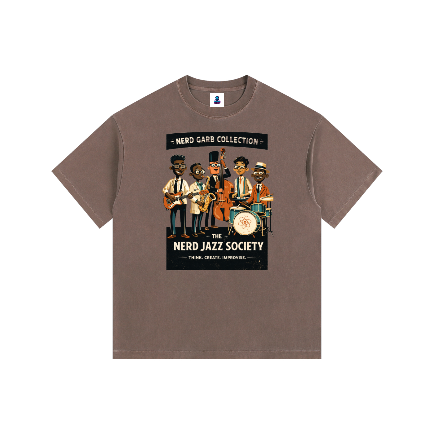 NGC Nerd Jazz Society Graphic Tee - Loose Fit Drop Shoulder Graphic Premium T-Shirt