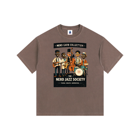 NGC Nerd Jazz Society Graphic Tee - Loose Fit Drop Shoulder Graphic Premium T-Shirt