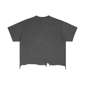 Vintage Wash Distressed Hem Boxy T-Shirt