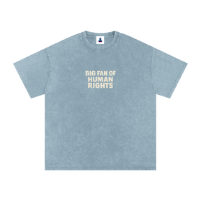 Premium Human Rights Snow Washed Oversized Cotton T-Shirt
