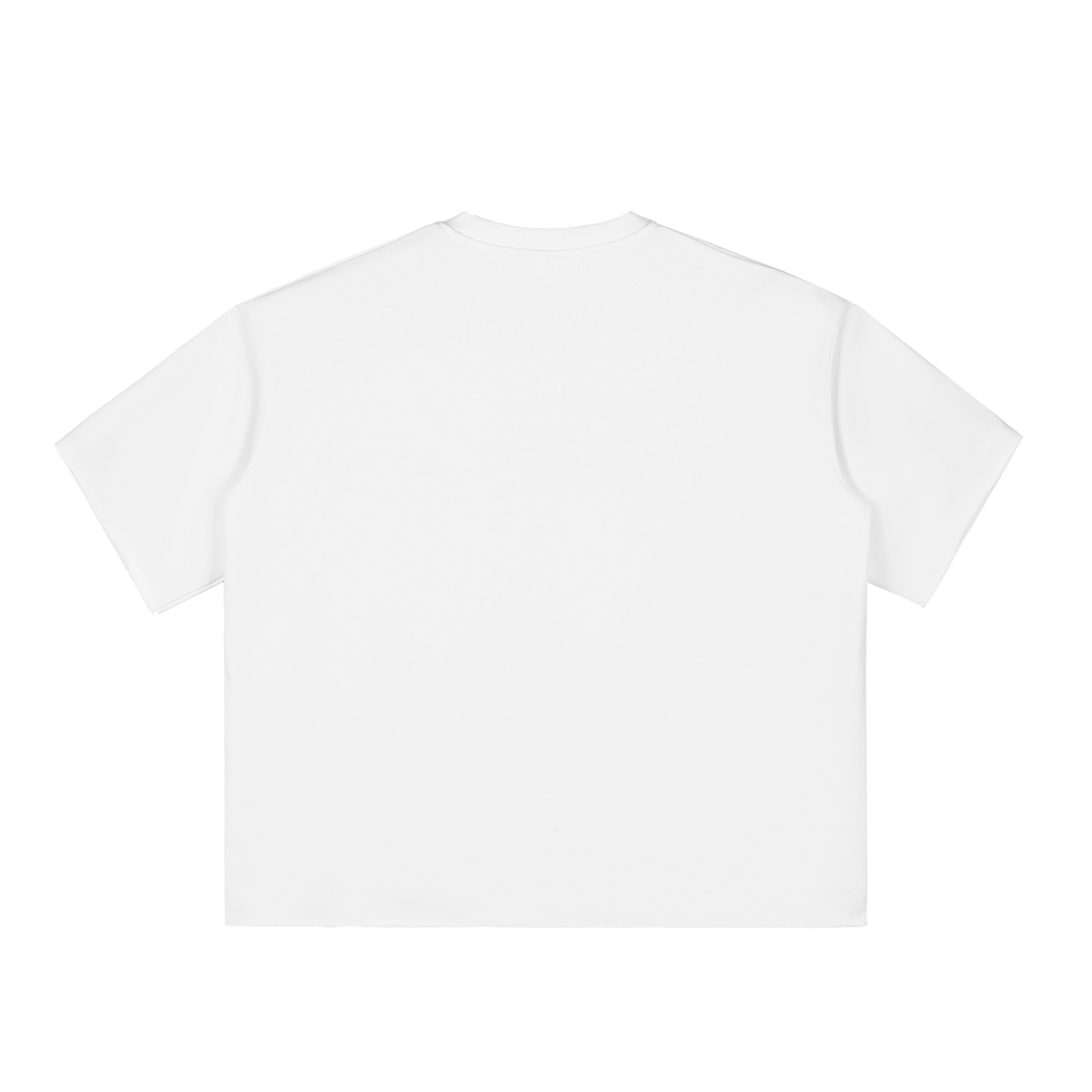 “LFT HVY SHT” Boxy Half-Sleeve Raw Edge T-Shirt