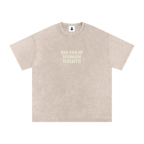 Premium Human Rights Snow Washed Oversized Cotton T-Shirt