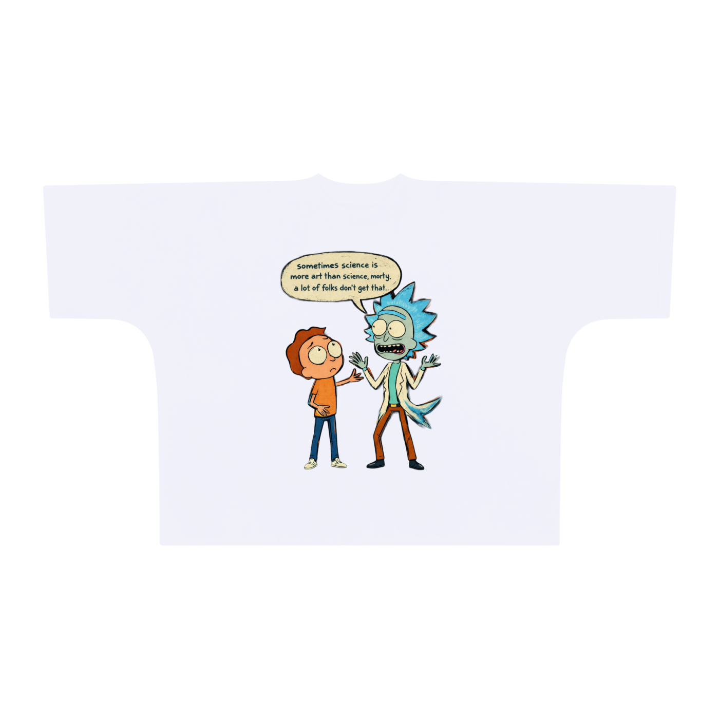 NGC “Sometimes Science” Cartoon Graphic Tee - Premium Oversized Boxy Nerd T-Shirt