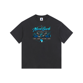 NGC Global Science Washed Tee - Loose Fit Drop Shoulder Graphic Premium T-Shirt