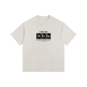 I May Be NErDy Vintage Washed Oversized Cotton T-Shirt