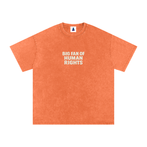 Premium Human Rights Snow Washed Oversized Cotton T-Shirt