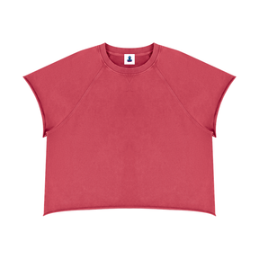 Vintage Wash Raw Edge Boxy Short Sleeve T-Shirt