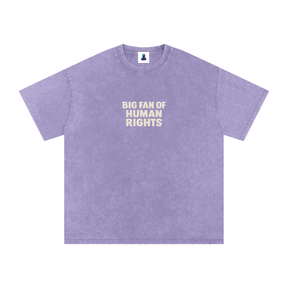 Premium Human Rights Snow Washed Oversized Cotton T-Shirt