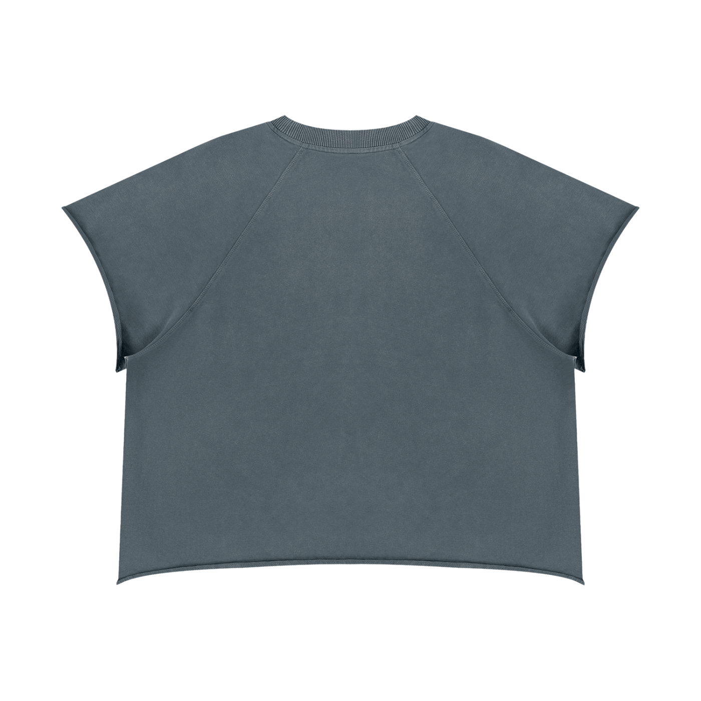 Vintage Wash Raw Edge Boxy Short Sleeve T-Shirt