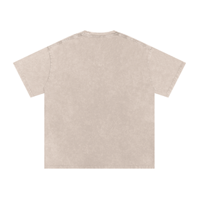 “Rhythm & Logic” Snow Washed Oversized Cotton T-Shirt
