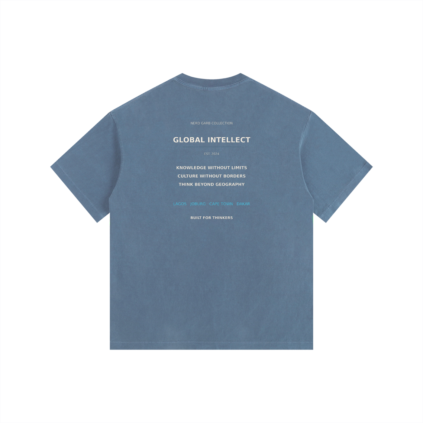 NGC Global Science Washed Tee - Loose Fit Drop Shoulder Graphic Premium T-Shirt