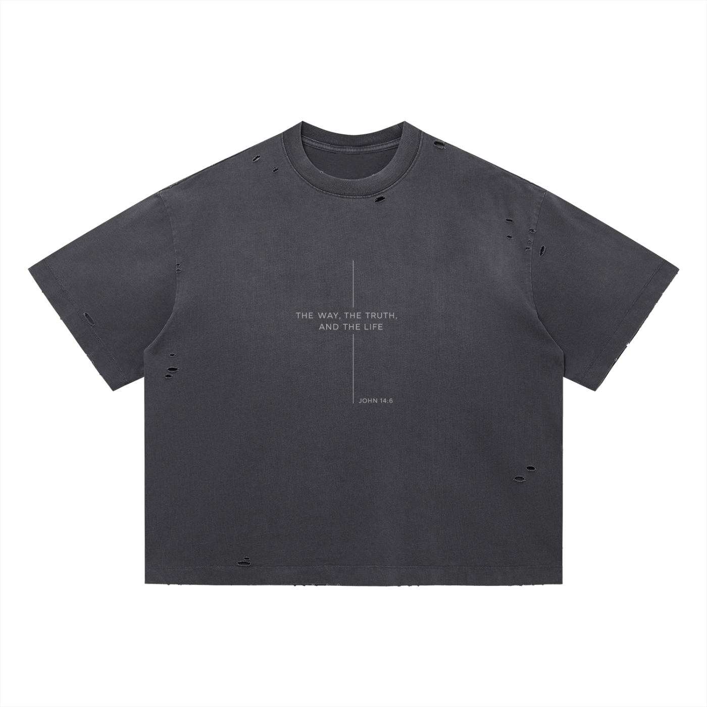 The Way Vintage Washed Distressed Boxy T-Shirt