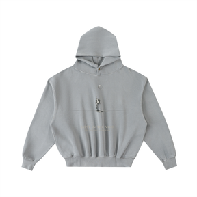 Lost in the Void Frayed Enzyme Washed Oversized Hoodie