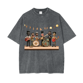 Nerd Jam Session Oversized Snow Wash T-Shirt