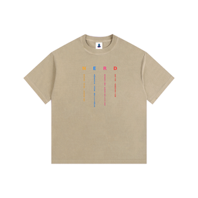 NGC “NERD” Washed Drop Shoulder Tee - Loose Fit Drop Shoulder Graphic Premium T-Shirt