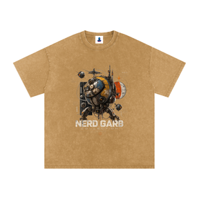 N.G.C. Orbital Unit 74 Snow Wash Oversized Cotton Tee