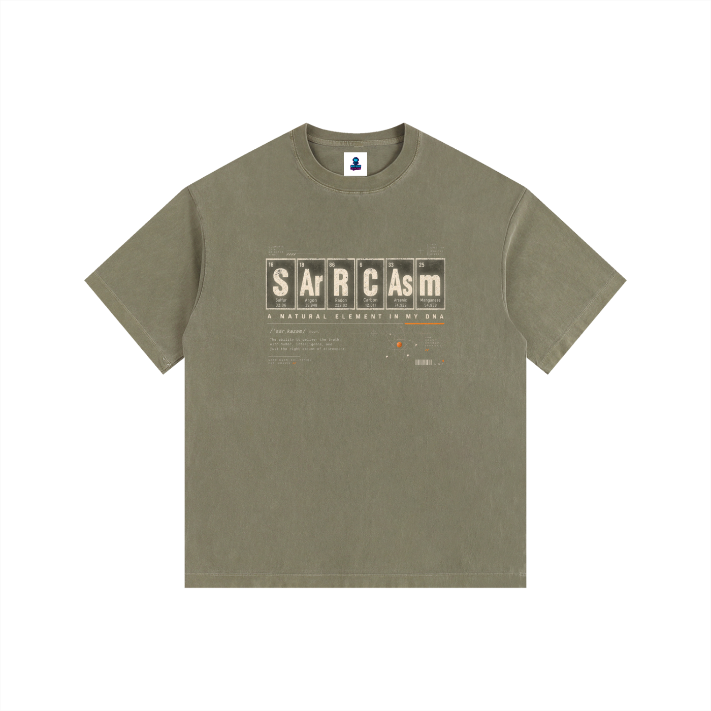 SArCAsM Element Vintage Wash Oversized Cotton Tee
