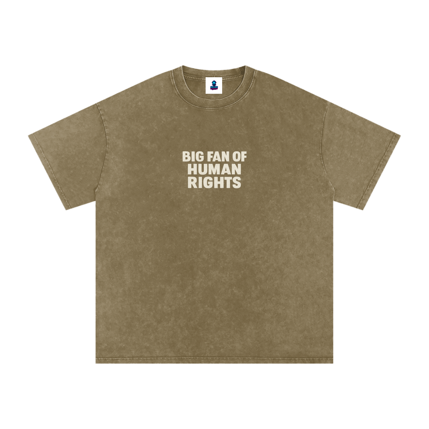 Premium Human Rights Snow Washed Oversized Cotton T-Shirt