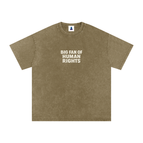 Premium Human Rights Snow Washed Oversized Cotton T-Shirt
