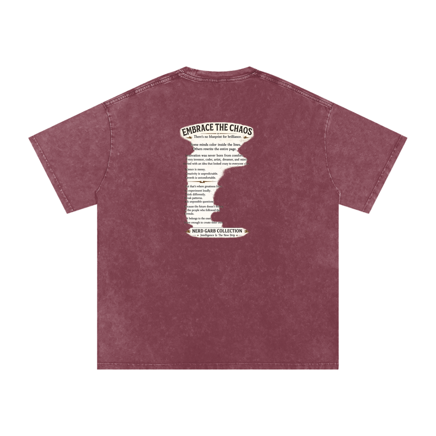 NGC Embrace the Chaos Snow Washed Oversized Cotton T-Shirt
