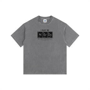 NGC “I May Be Nerdy” Periodic Table Tee - Loose Fit Drop Shoulder Graphic Premium T-Shirt