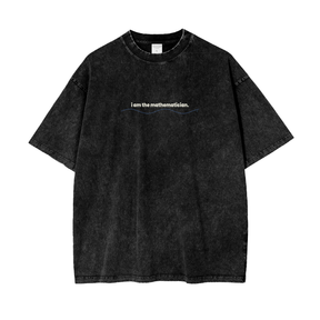 Premium I Am the Mathematician Oversized Snow Wash T-Shirt