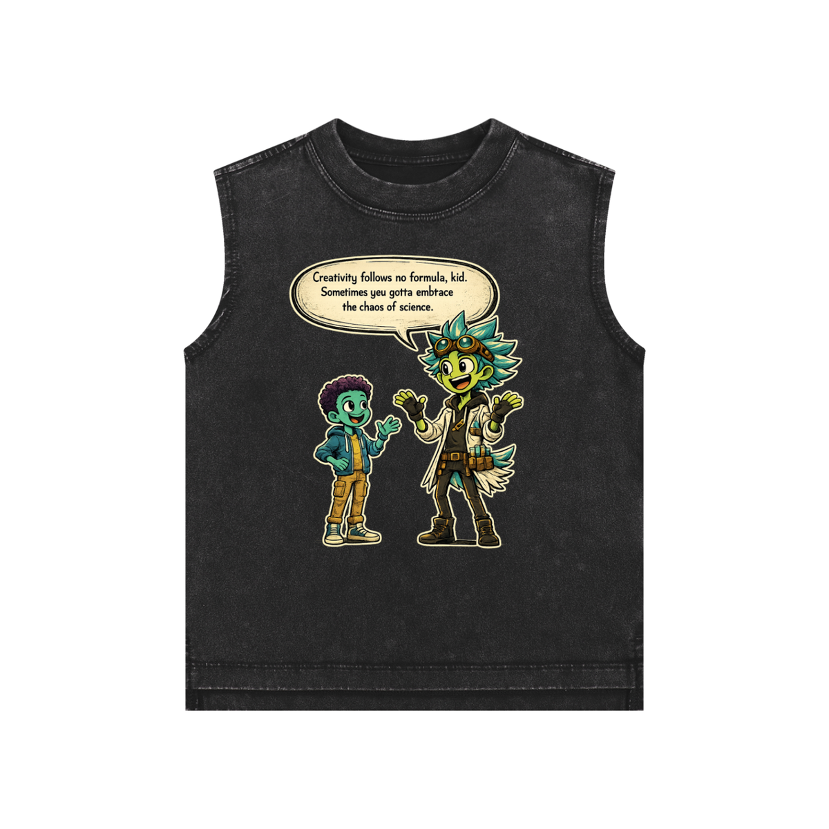 Embrace the Chaos Kids Snow Washed Tank Top