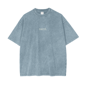 Minimal Nerd Oversized Snow Wash T-Shirt
