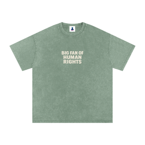 Premium Human Rights Snow Washed Oversized Cotton T-Shirt