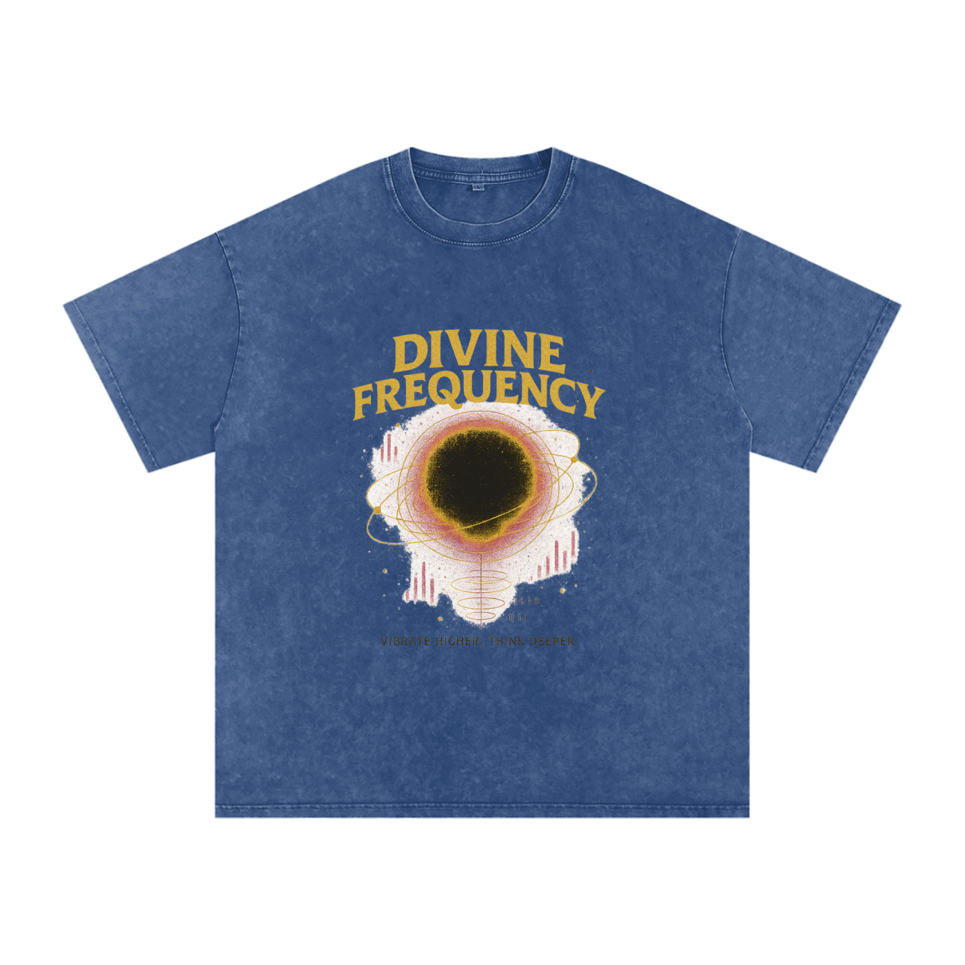 “Divine Frequency” Snow Washed Oversized Cotton T-Shirt