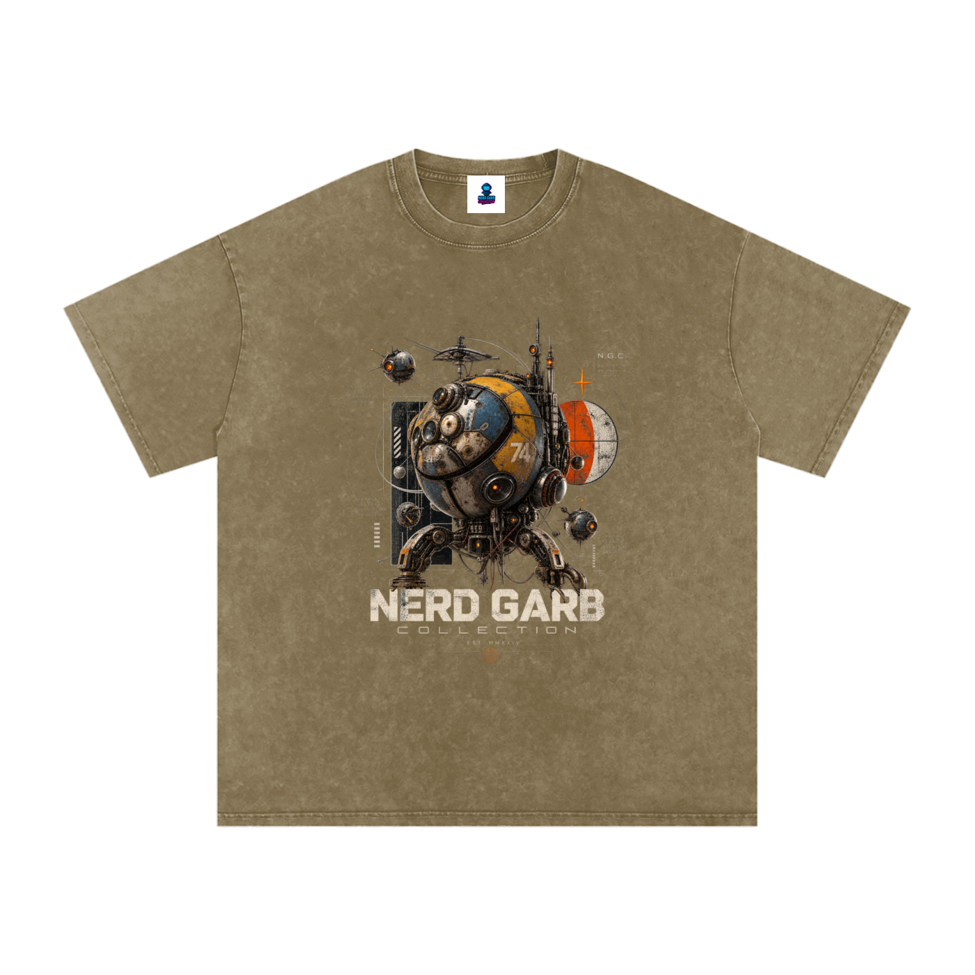 N.G.C. Orbital Unit 74 Snow Wash Oversized Cotton Tee