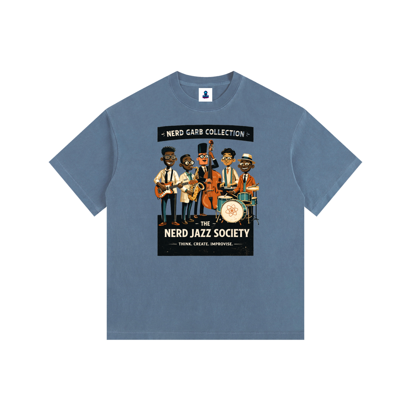 NGC Nerd Jazz Society Graphic Tee - Loose Fit Drop Shoulder Graphic Premium T-Shirt