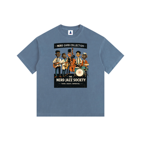 NGC Nerd Jazz Society Graphic Tee - Loose Fit Drop Shoulder Graphic Premium T-Shirt