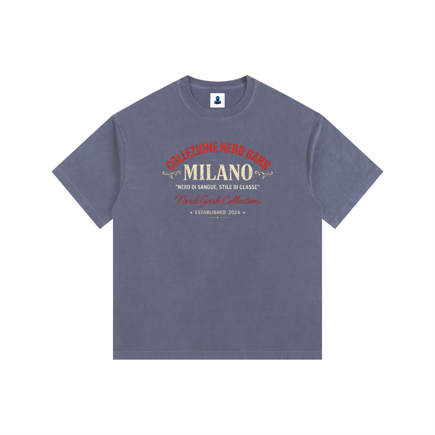 NGC Milano Heritage Logo Tee - Loose Fit Drop Shoulder Graphic Premium T-Shirt