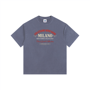 NGC Milano Heritage Logo Tee - Loose Fit Drop Shoulder Graphic Premium T-Shirt