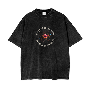 Never Trust an Atom Oversized Snow Wash T-Shirt