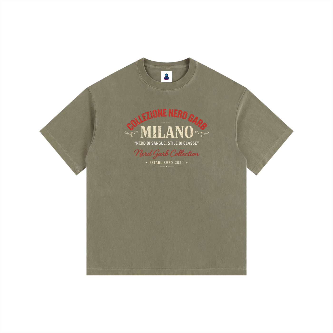 NGC Milano Heritage Logo Tee - Loose Fit Drop Shoulder Graphic Premium T-Shirt