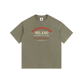 NGC Milano Heritage Logo Tee - Loose Fit Drop Shoulder Graphic Premium T-Shirt