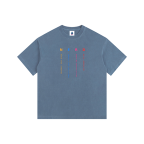 NGC “NERD” Washed Drop Shoulder Tee - Loose Fit Drop Shoulder Graphic Premium T-Shirt