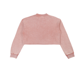N.G.C Archive Snow Washed Raw Edge Cropped Sweatshirt