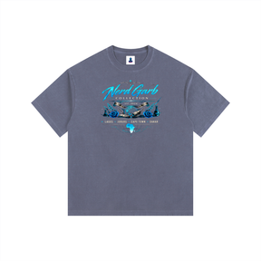 NGC Global Science Washed Tee - Loose Fit Drop Shoulder Graphic Premium T-Shirt