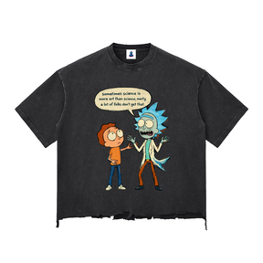 NGC “Sometimes Science” Washed Heavyweight Distressed Tee - Oversized Vintage Graphic Premium T-Shirt