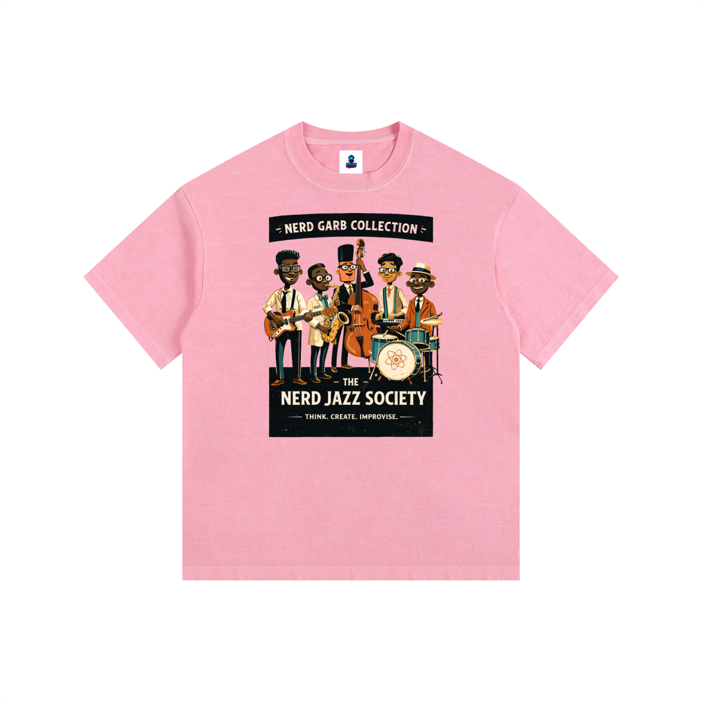 NGC Nerd Jazz Society Graphic Tee - Loose Fit Drop Shoulder Graphic Premium T-Shirt